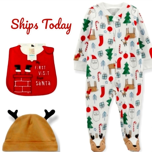 Carter's Christmas Sleeper Set Size 3 months - Picture 5 of 5
